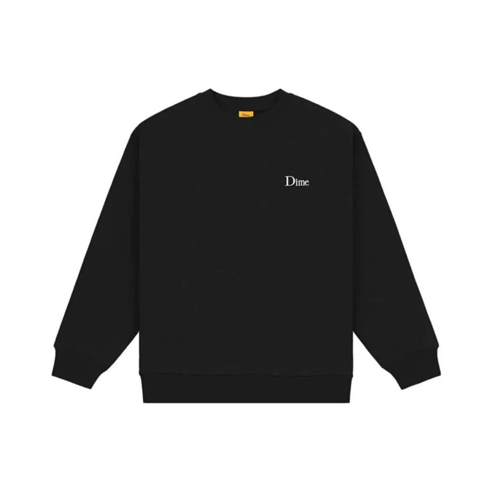 DIME Black Branded Crewneck Sweatshirt